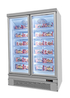 Energy Saving Upright Supermarket Food Display Freezer Showcase For Mall Hotel