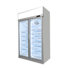 5 Layers Shelves Commercial Display Freezer With Double Glass Doors
