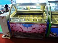 Luxury Electric Glass Ice Cream Showcase Gelato Display Freezer