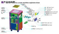 Coloful Gelato Maker / Ice Cream Making Machines Stable Control